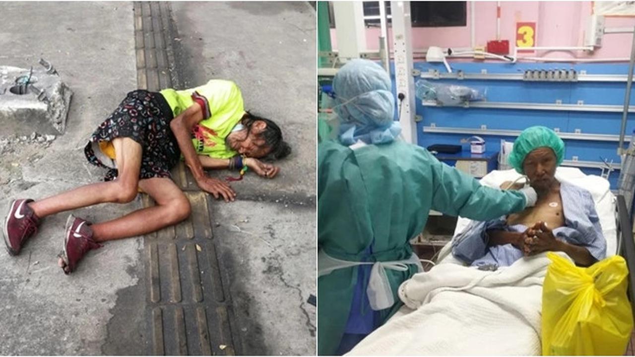 Potret pria tunawisma yang diselamatkan oleh Shaker Vellu. (Sumber: worldofbuzz)