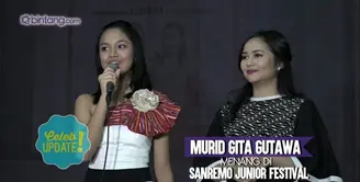 Lyodra Margareta Ginting, murid Gita Gutawa yang berhasil jadi pemenang di Sanremo Junior Festival.