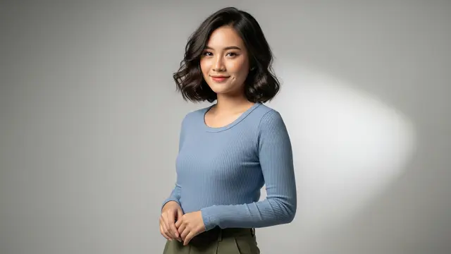 Wavy Bob Sebahu ala Korea yang Tampak Penuh