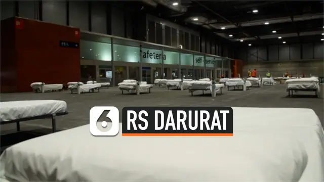 VIDEO: Spanyol Kerahkan Tentara Militer Bangun RS Darurat Tangani Covid-19