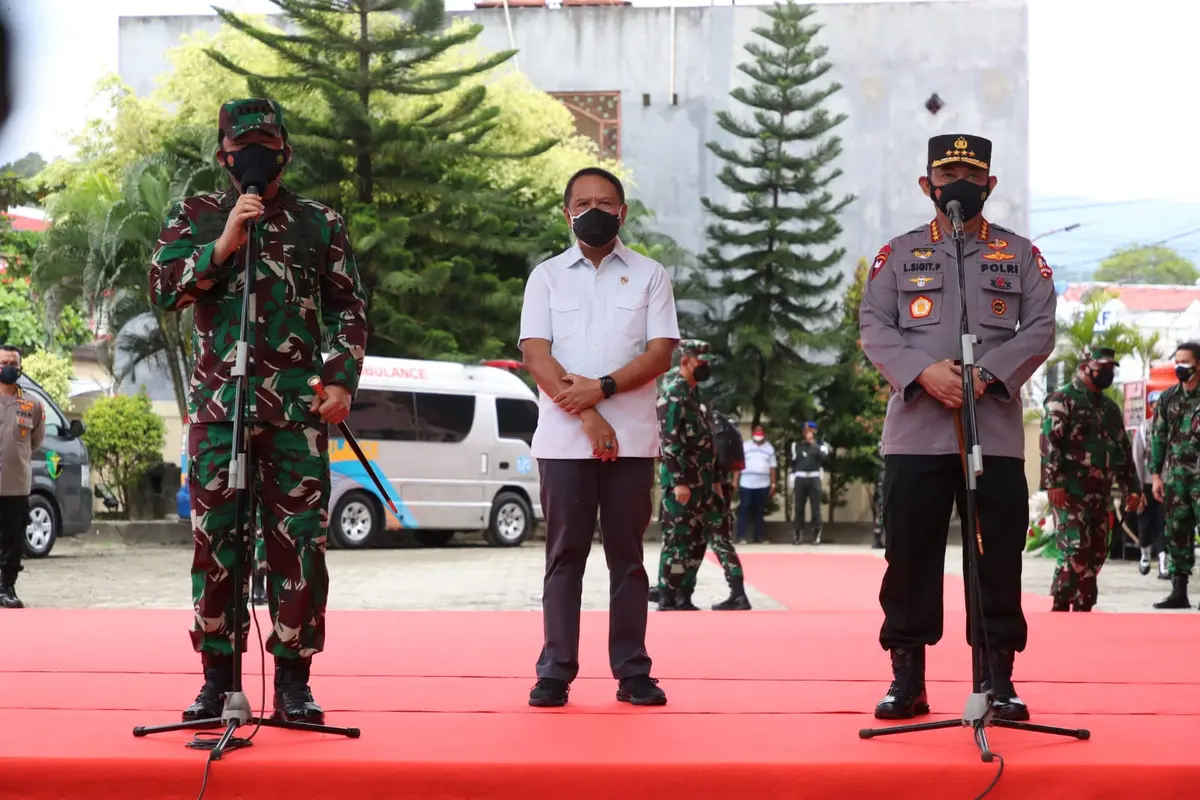 Menpora bersama Panglima TNI dan Kapolri