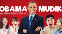 Presiden ke-44 Amerika Serikat Barack Obama hadir dalam Kongres Diaspora Indonesia yang ke-4 (Liputan6.com/Abdillah)
