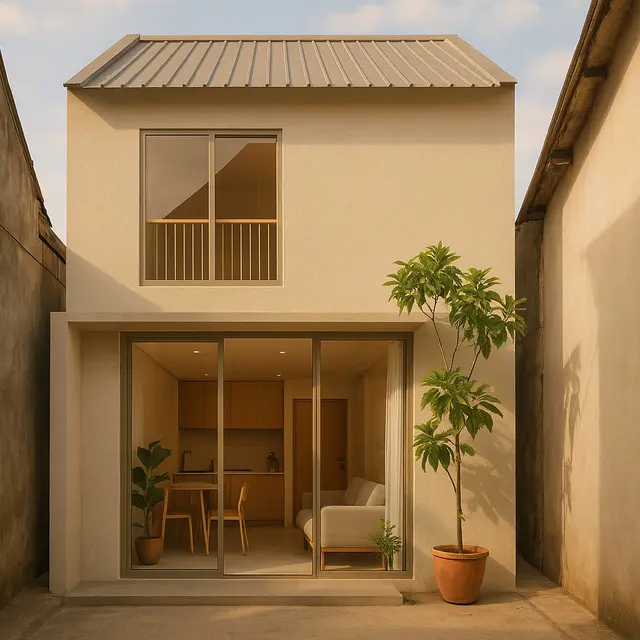 Model Rumah 2 Lantai Rp 100 Juta di Gang