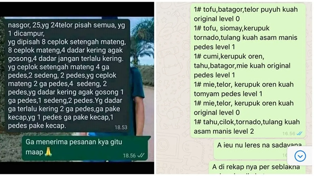 Bikin Pusing Penjual, Ini 6 Chat Ribet Pembeli saat Pesan Makanan