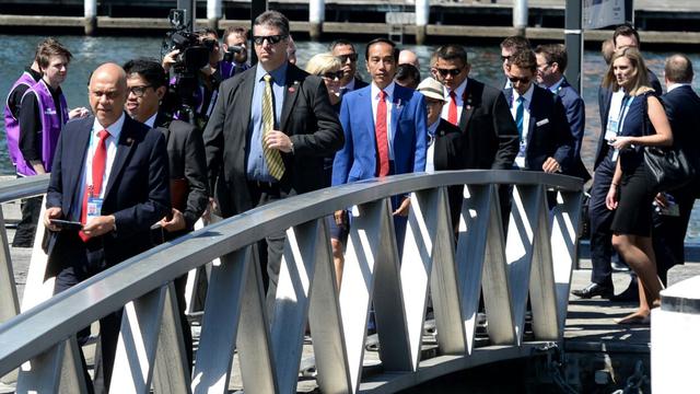 Jokowi Hadiri Jamuan Santap Siang di Admiralty House