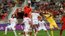Pertandingan berakhir dengan skor 0-0. (KARIM JAAFAR/AFP)