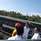  Presiden Jokowi tiba-tiba mendatangi Pembangkit Listrik Tenaga Surya (PLTS) Daruba di Desa Juanga, Morotai Selatan