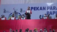 Presiden RI Joko Widodo resmi menutup Pekan Paralimpik Nasional (Peparnas) XVI Papua 2021 di Stadion Mandala, Sabtu (13/11/2021). (Tangkapan layar Vidio)