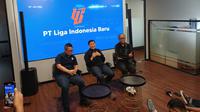 Konferensi pers PT LIB  terkait laga Persib Vs Persija di Liga 1 2024/2025, Jumat (27/9/2024). (Bola.com/Hery Kurniawan)