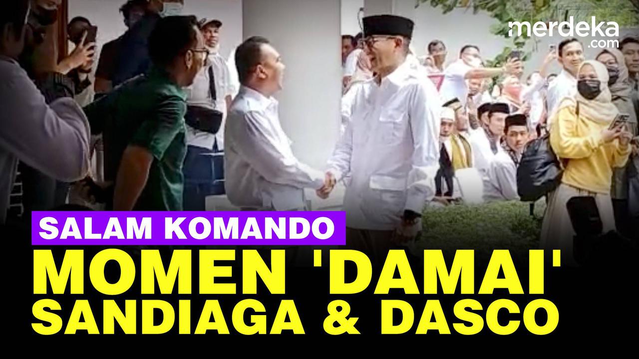 VIDEO: Berdamai Dasco dan Sandiaga Salam Komando di Acara Dihadiri Prabowo