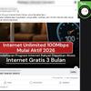 Cek Fakta: Tidak Benar Link Pendaftaran Internet Rakyat Gratis 3 Bulan untuk Pendaftar Baru