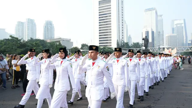 Sambut Harlah Pancasila 1 Juni, Ini Kemeriahan Kirab Pancasila Bersama BPIP di Jakarta