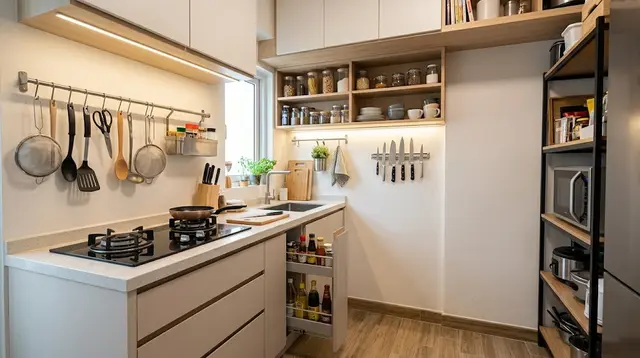 11 Model Dapur Kecil dengan Penyimpanan Vertikal agar Leluasa saat Masak