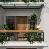 Balkon Tropis Kontemporer/Ilustrasi AI