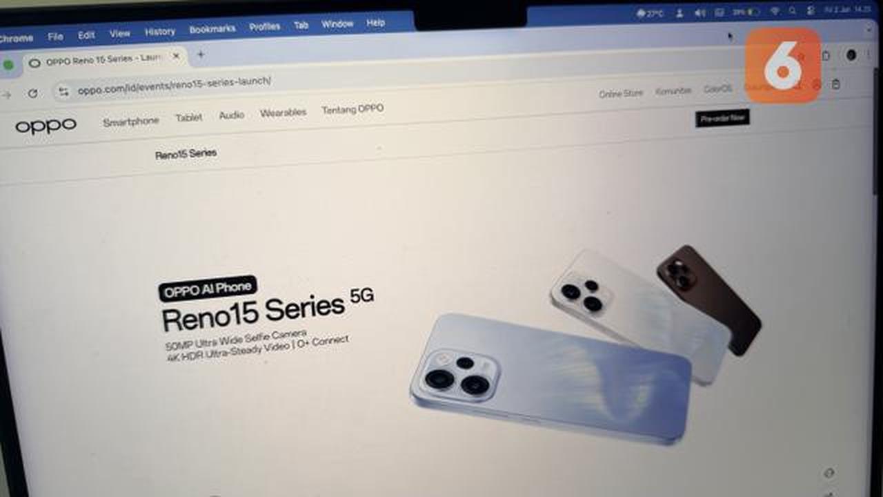 Pre-Order Oppo Reno 15 Series Resmi Dibuka di Indonesia, DP Mulai Rp 200 Ribu