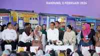 Presiden Joko Widodo kembali bertemu dengan 5.000 nasabah PNM Mekaar di Bandung. (Liputan6.com/ ist)
