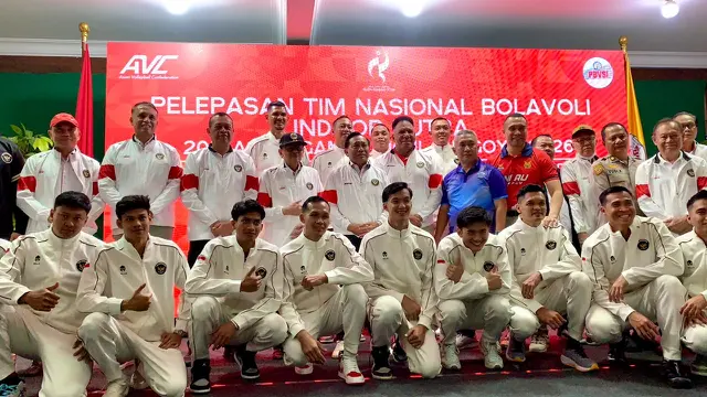 Timnas Voli Putra Indonesia Bersama Ofisial Jelang Asian Games 2026