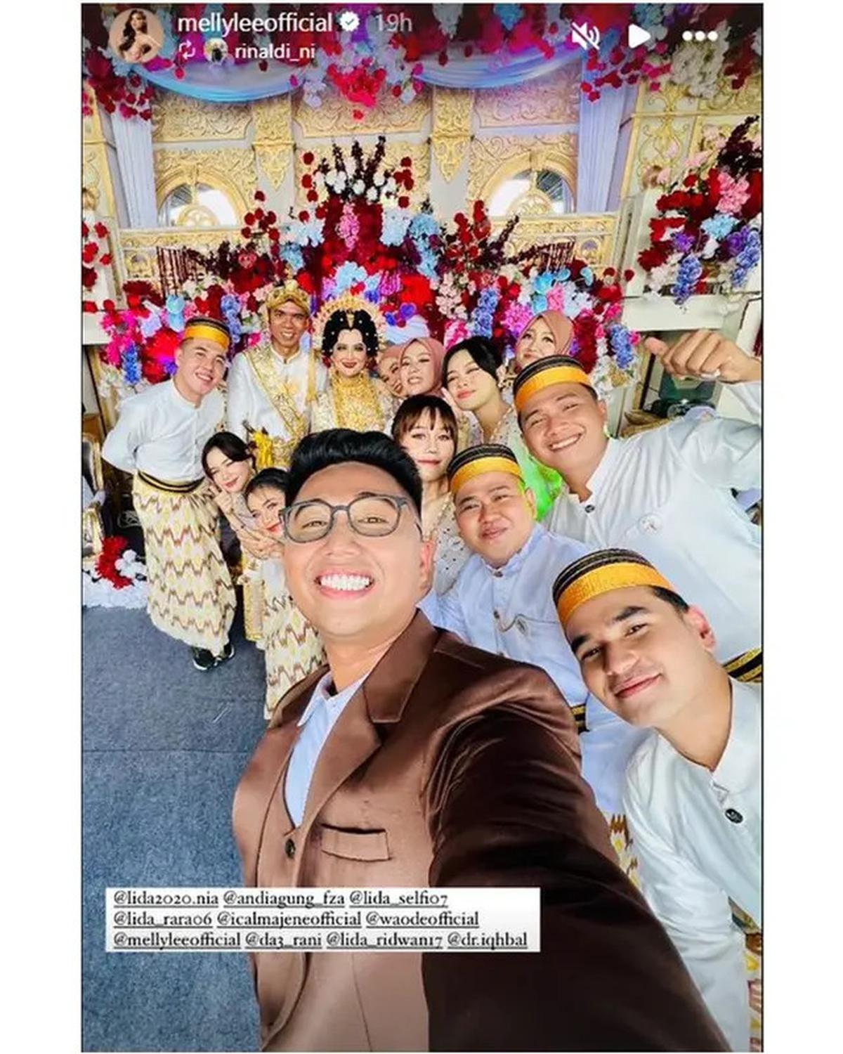 7 Potret Pedangdut di Pernikahan Nia LIDA, Lady Rara dan Melly Lee Jadi Bridesmaid