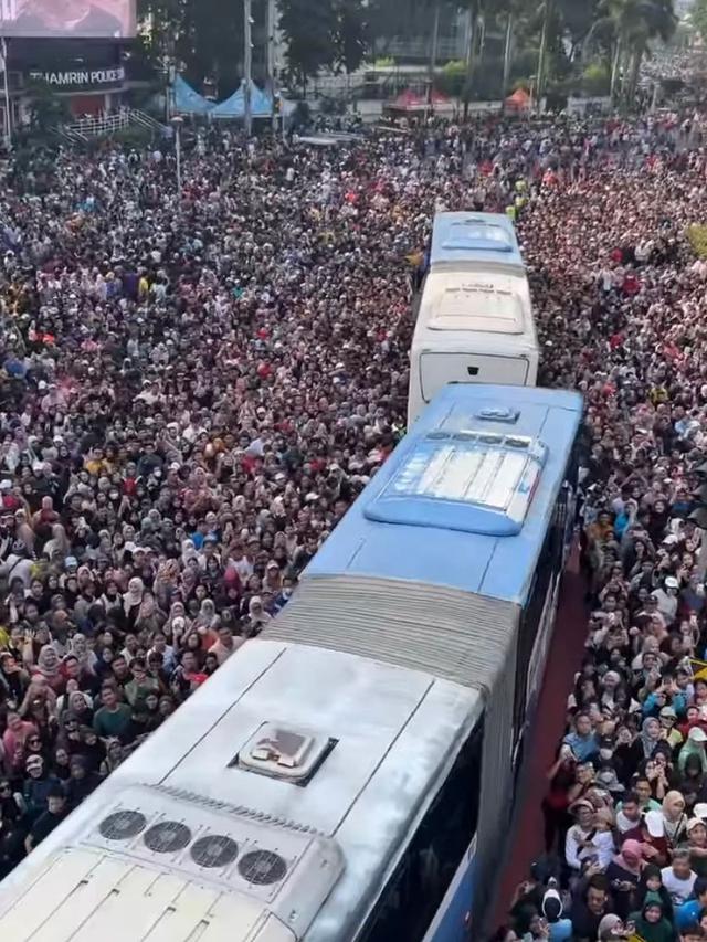Potret Busway TransJakarta di CFD Hari ini.