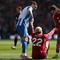 Hugo Ekitike cedera di laga Brighton vs Liverpool. (AP Photo/Ian Walton)