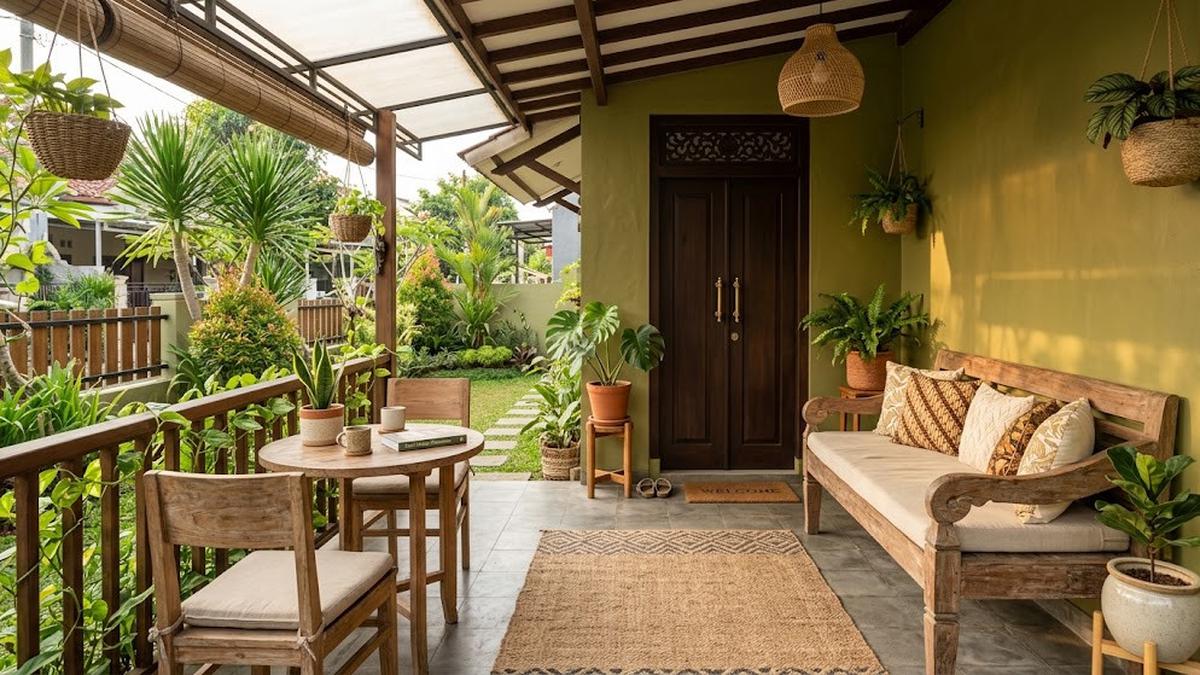 12 Warna Cat untuk Teras yang Banyak Menggunakan Furnitur Kayu, Hadirkan Kesan Natural