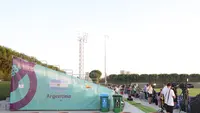 Qatar University, markas latihan Timnas Argentina di Piala Dunia 2022. Bukan cuma Argentina, Belanda dan Spanyol juga berlatih di sini. (Hendry Wibowo/Bola.com)