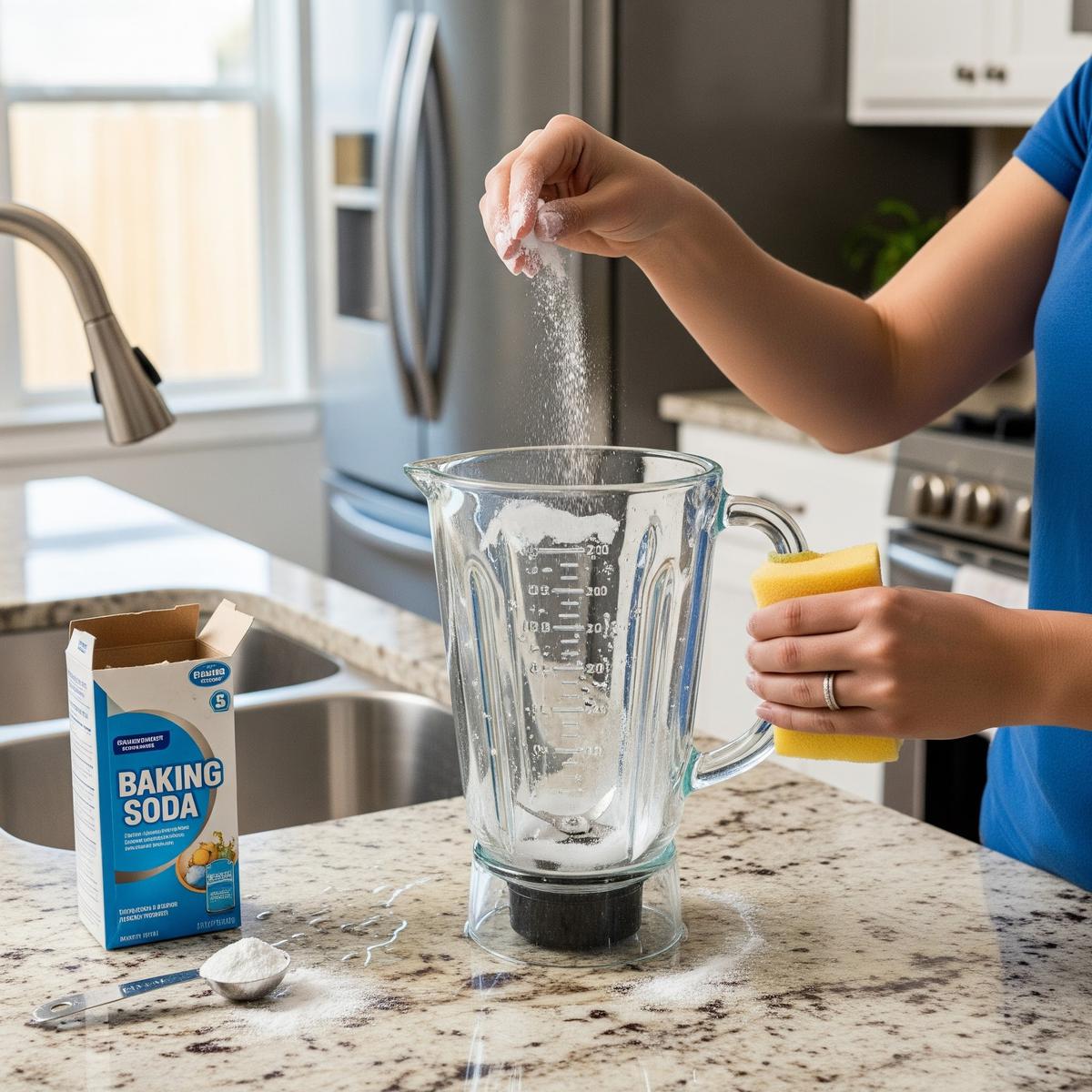 Membersihkan Blender Lengket Menggunakan Baking Soda (Image by Gemini AI)