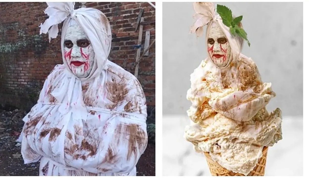 7 Editan Foto Netizen Lagi Cosplay Pocong Ini Bikin Geleng Kepala, Gagal Seram