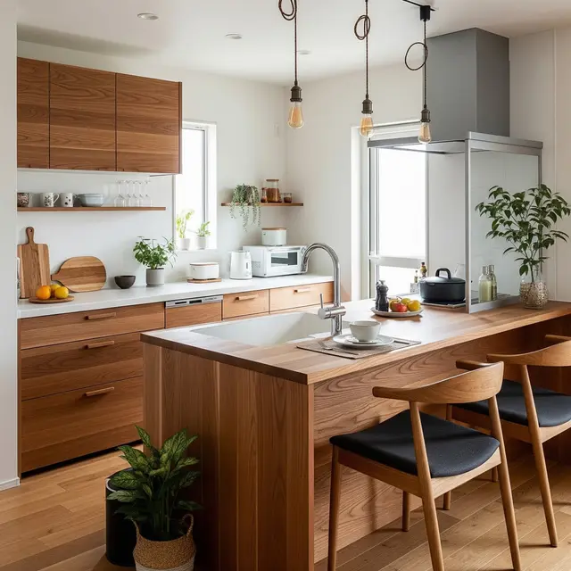 Dapur Terbuka Minimalis untuk Rumah Kecil (AI Generated)