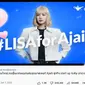 Lisa Blackpink menambahkan satu lagi titel brand ambassador, kali ini ia dipinang salah satu perusahaan unicorn di Indonesia yang bergerak di bidang teknologi keuangan berupa aplikasi investasi saham dan reksadana, bernama Ajaib