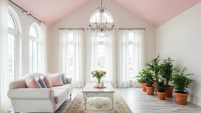 Warna Cat Plafon Rumah yang Bikin Ruangan Terasa Lebih Tinggi (Image by Gemini AI)