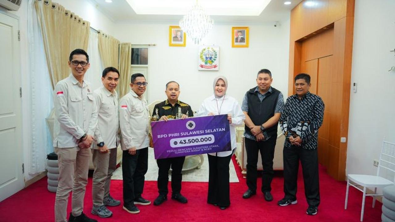 Wagub Sulsel Apresiasi Solidaritas PHRI Sulsel Salurkan Bantuan untuk Korban Bencana Sumatera