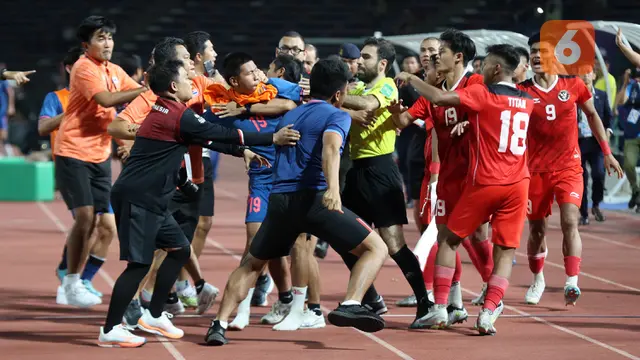 Kericuhan Final SEA Games 2023 Antara Timnas Indonesia U-22 Vs Timnas Thailand U-22