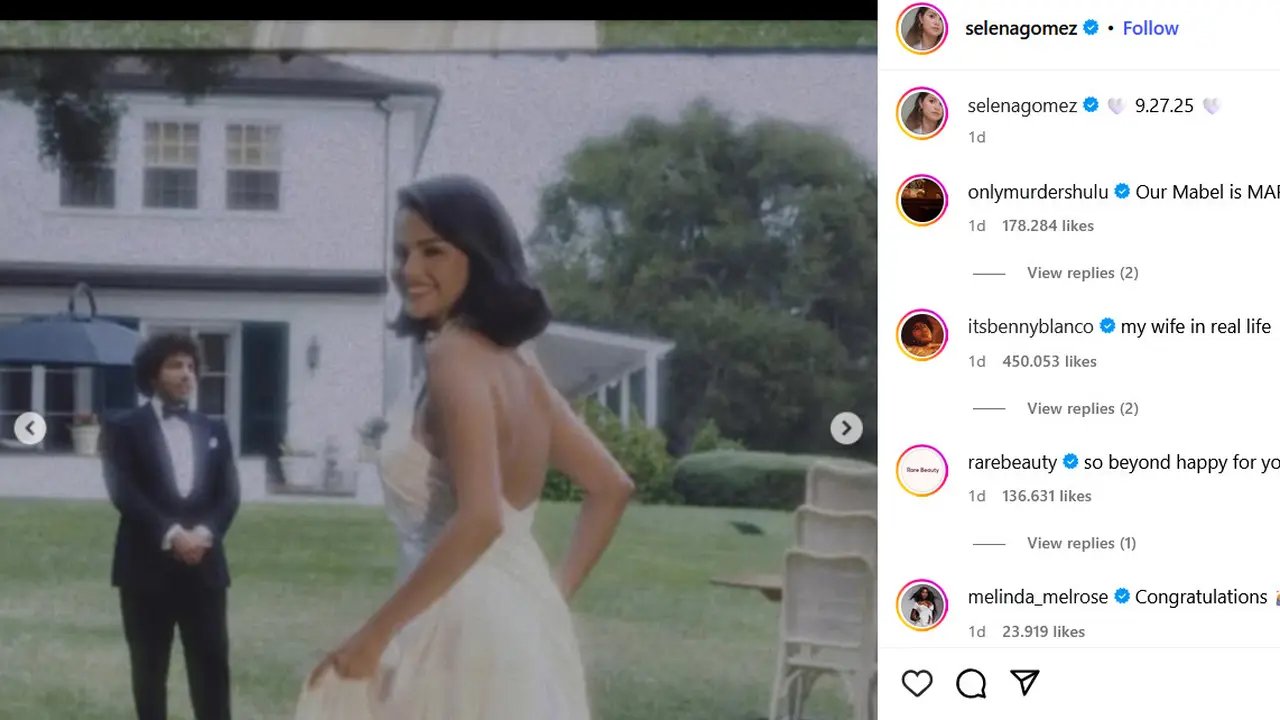 Pernikahan Selena Gomez. (Instagram/ selenagomez)