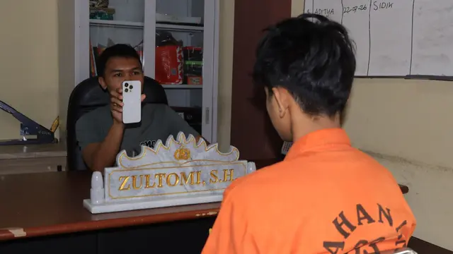 Pelaku berinisial DTZ (20), warga Pekon Podorejo, Kecamatan Pringsewu, ditangkap Tim Opsnal Satreskrim Polres Pringsewu. (Dok. Istimewa).