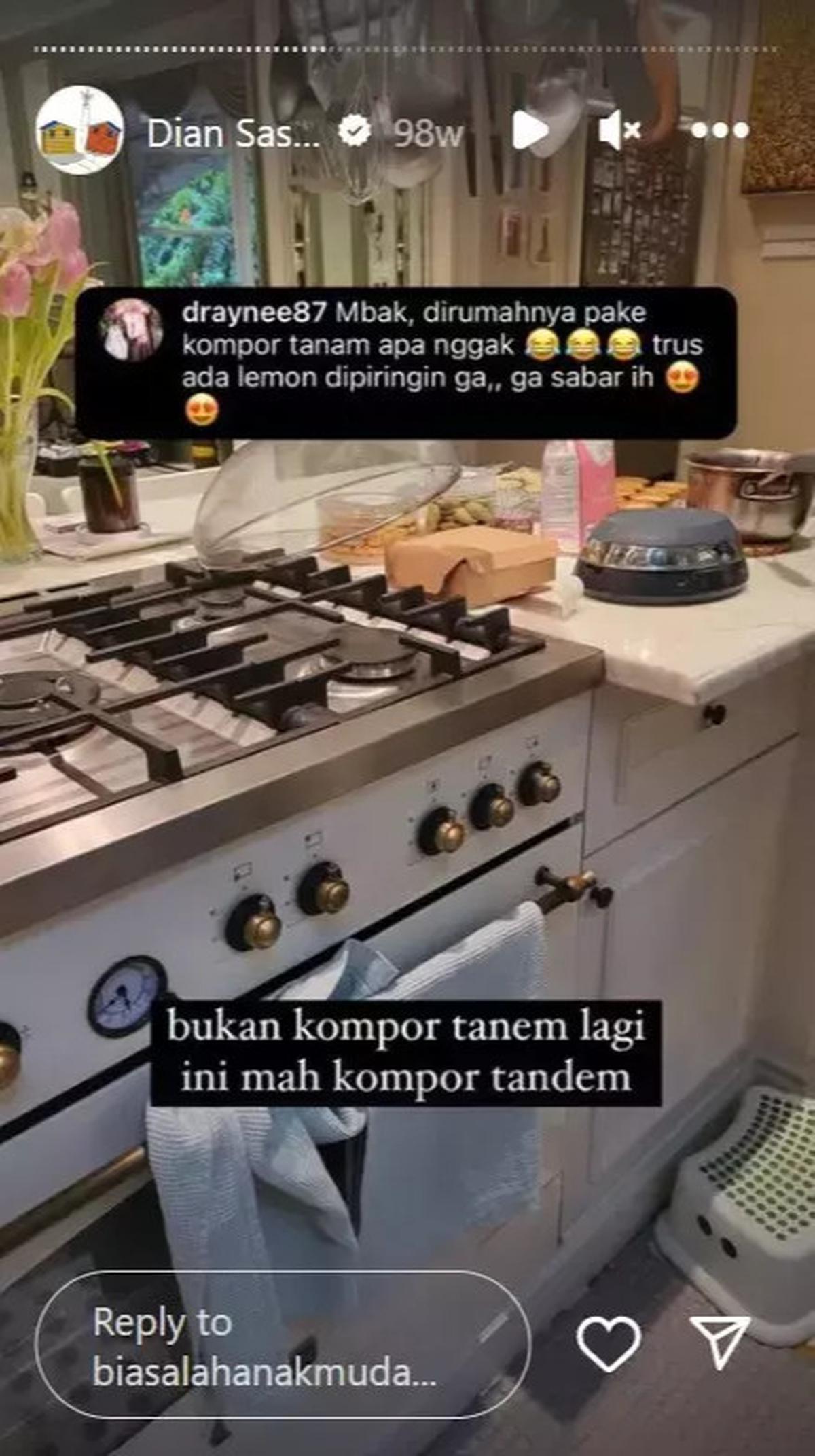 5 Potret Dapur Estetik Dian Sastro, Area Cuci Piring Bikin Deg-degan & Meja Makan dengan Vitamin D Langsung dari Tuhan