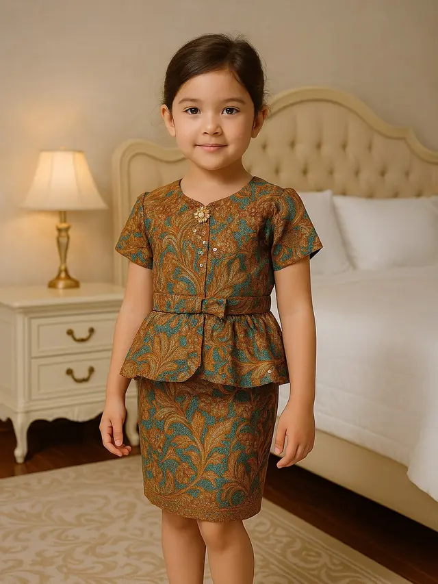 Model Baju Batik Anak Pesta/AI