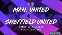 Premier League - Manchester United Vs Sheffield United (Bola.com/Adreanus Titus)
