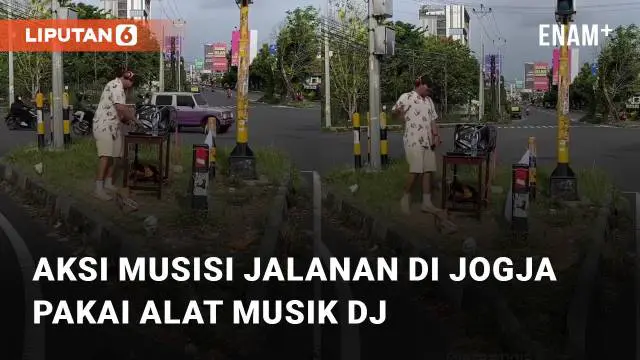 Aksi pria musisi jalanan ini gunakan alat musik DJ saat mencari rezeki mengundang perhatian