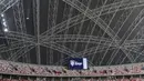 Suasana tampak dalam dari Stadion Nasional di Singapura, Kamis (8/11). Stadion ini akan menggelar laga Piala AFF 2018 antara Singapura melawan Timnas Indonesia. (Bola.com/M. Iqbal Ichsan)