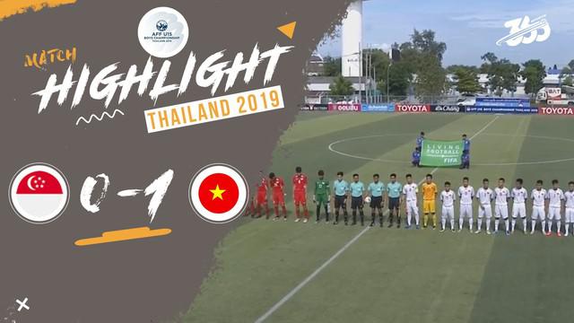 Berita video highlight kemenangan Vietnam atas Singapura dengan sebuah gol penalti dalam lanjutan Grup A Piala AFF U-15 2019, Rabu (31/7/2019).