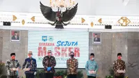 Peluncuran Gerakan Sejuta Masker di Kabupaten Kuningan, Jawa Barat yang dihadiri Menteri Dalam Negeri (Mendagri) Tito Karnavian, Sabtu (15/8/2020). (Ist)