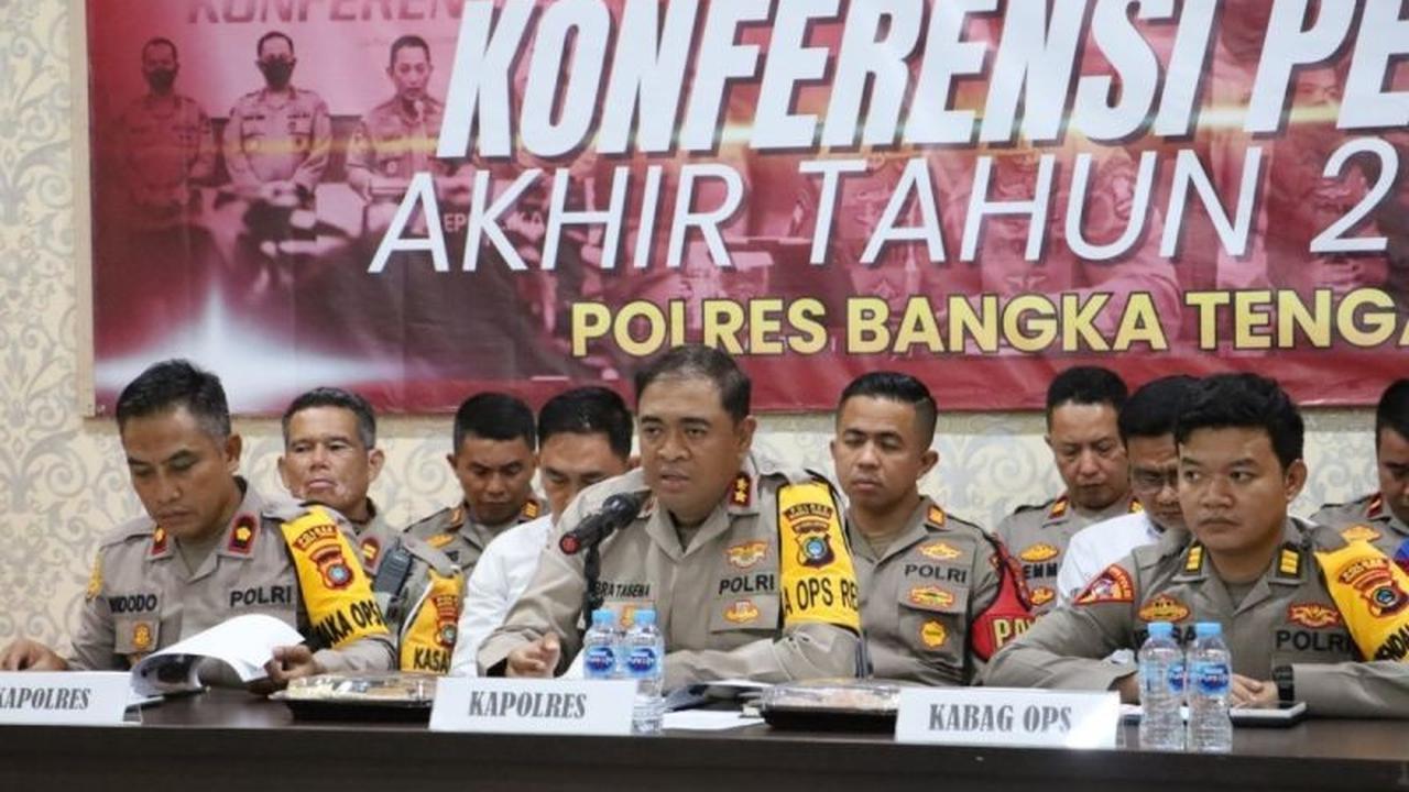 Polres Bangka Tengah Catat Peningkatan Kasus Kejahatan Sepanjang 2025, Konvensional Mendominasi