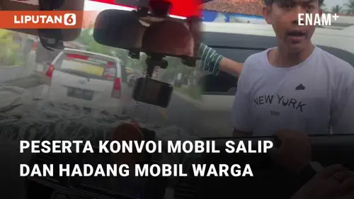 VIDEO: Detik-detik Peserta Konvoi Mobil Salip dan Hadang Mobil Warga di Pangandaran
