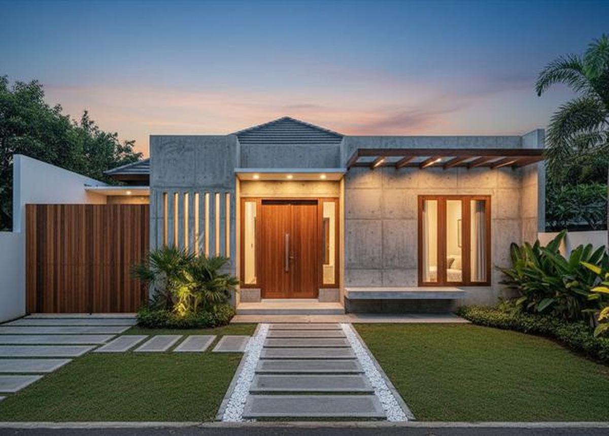 7 Gambar Rumah Minimalis Modern Kekinian dengan Aksen Beton Ekspos, Tampil Elegan Tanpa Banyak Dekorasi