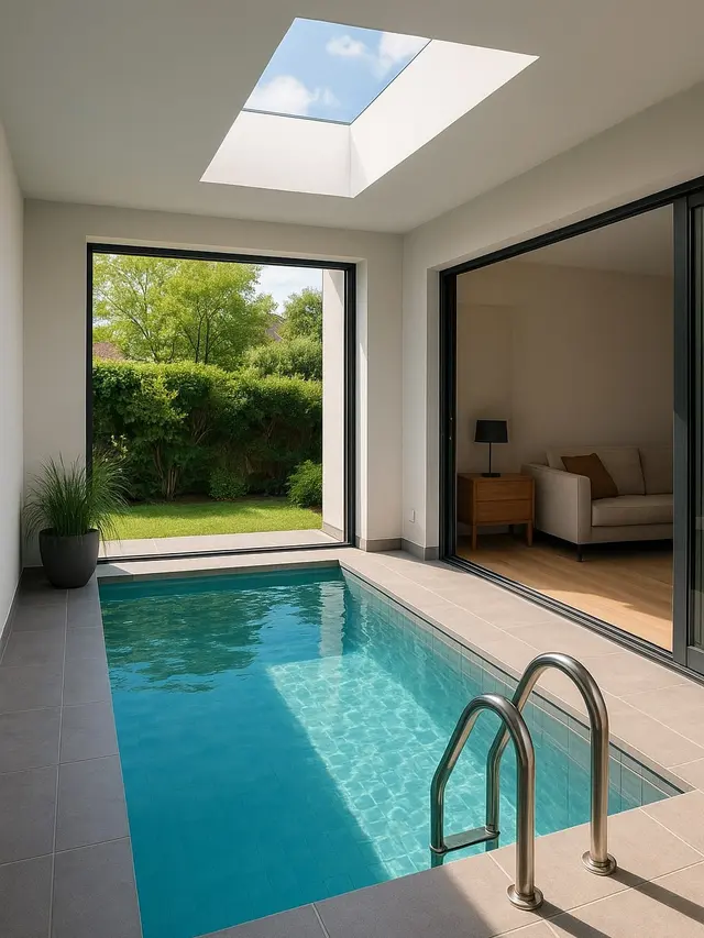 Model Rumah Kecil dengan Kolam Renang Mini