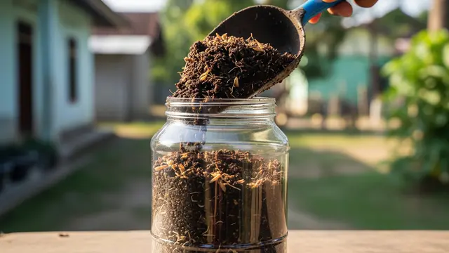 Cara Membuat Kebun Mini dari Toples Kue Bekas