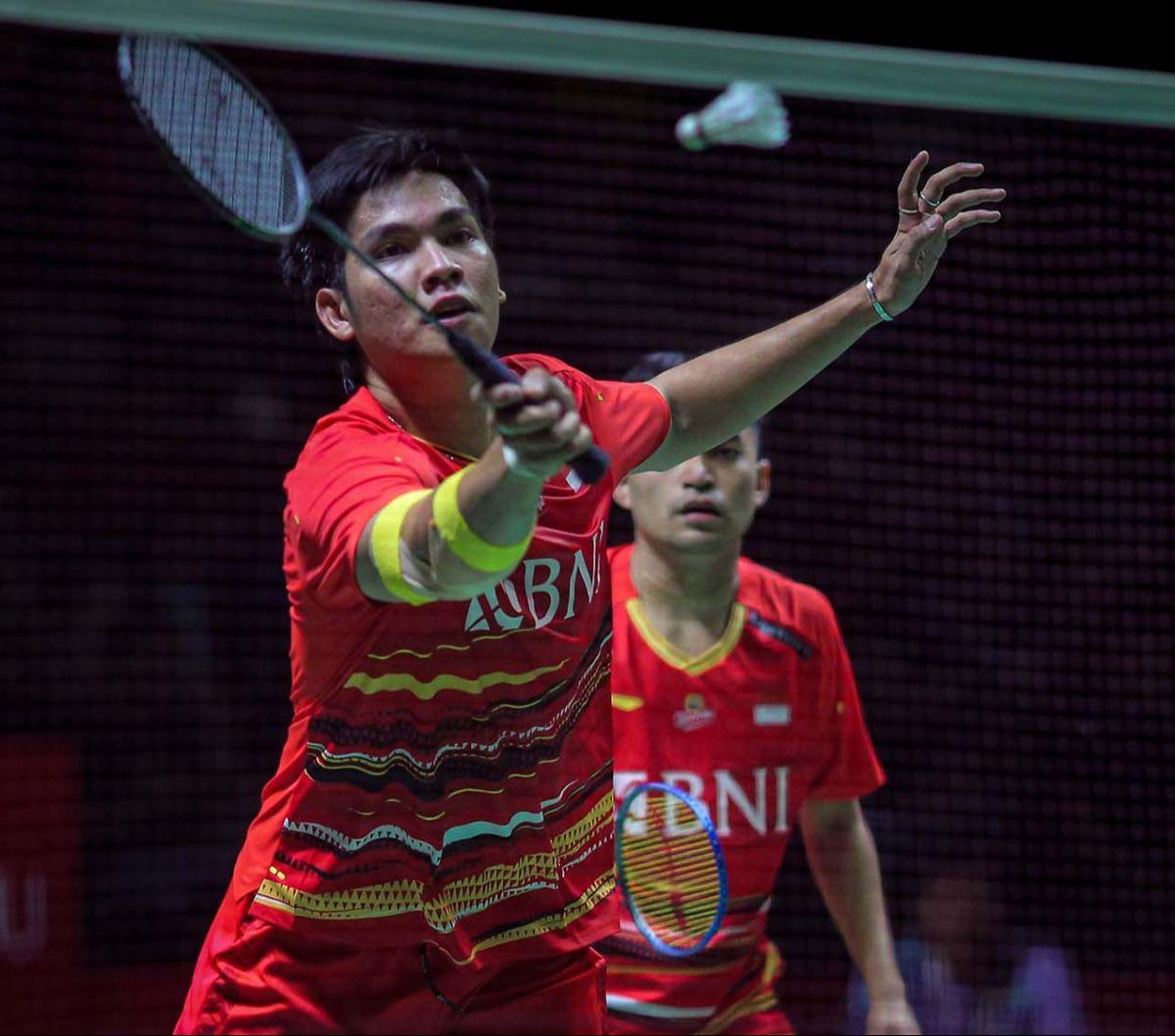 Ganda putra Indonesia, Leo Rolly Carnando/Daniel Marthin berhasil mengunci tiket semifinal Indonesia Masters 2024. Hal itu dipastikan setelah Leo/Daniel menumbangkan pasangan Denmark, Daniel Lundgaard/Mads Vestergaard di perempat final, di Istora Gelora B