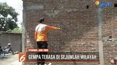 Sejumlah rumah warga di Desa Tanjung Pecin, Mangaran retak akibat gempa Situbondo 6,0 SR.