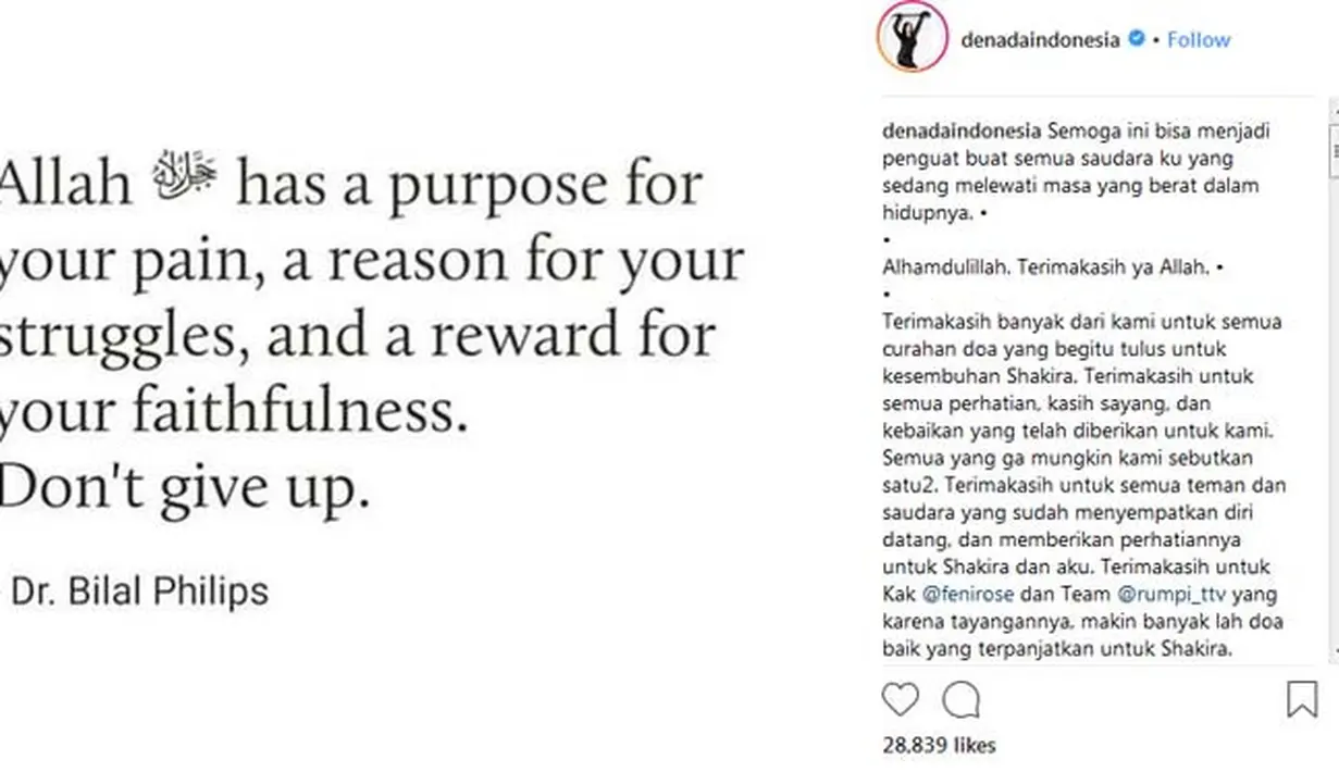 (Instagram/denadaindonesia)